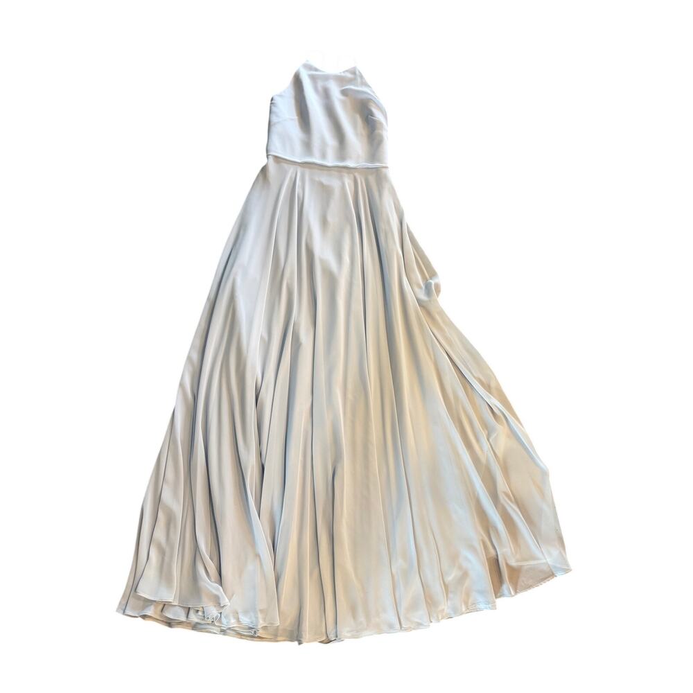 Jenny Yoo mineral luxe Chiffon Luca Dress size 6 whisper blue